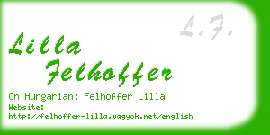 lilla felhoffer business card